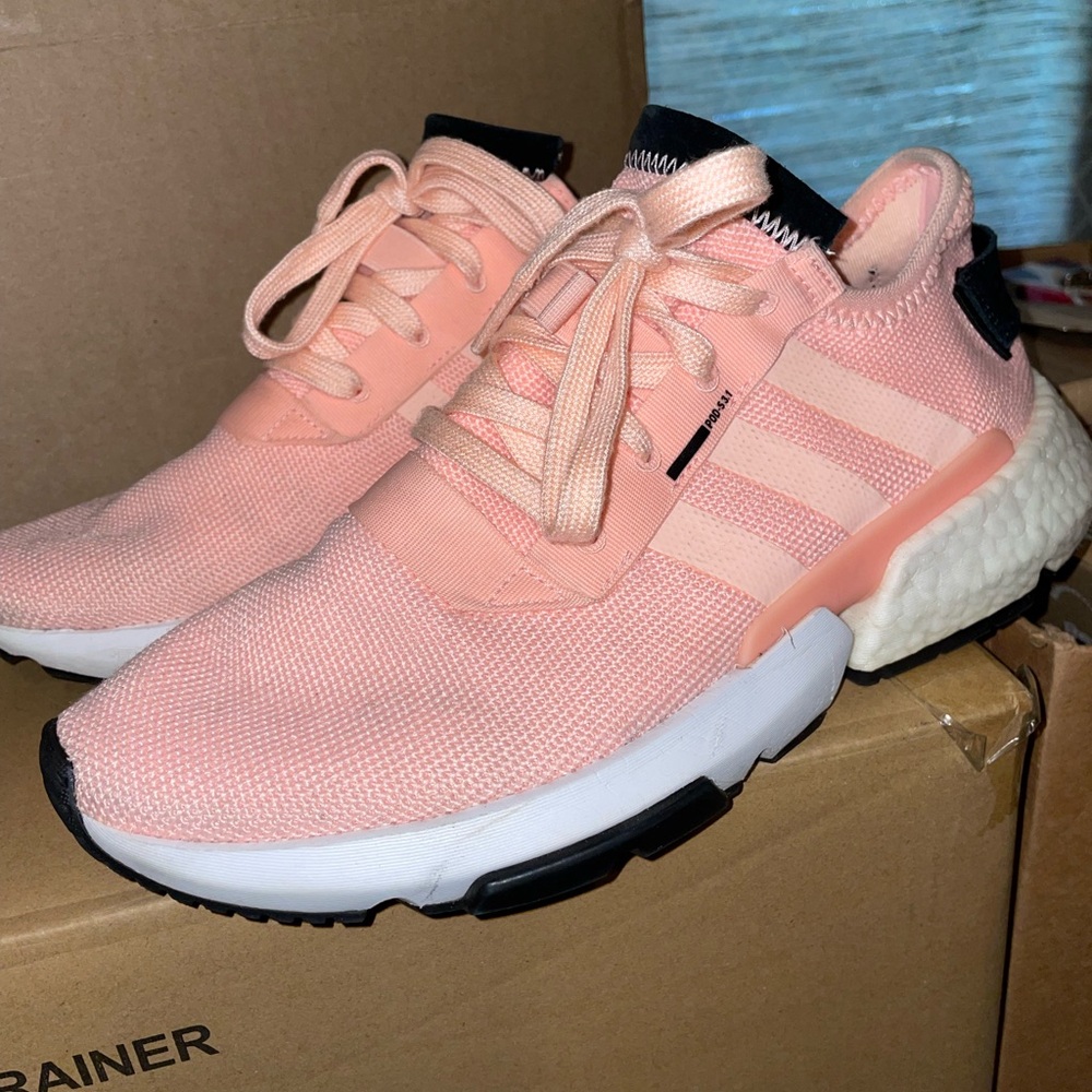 Adidas Pink Suede Sneakers with Minimalist Design